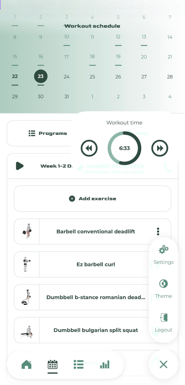 Virtus Athlete App Screenshot