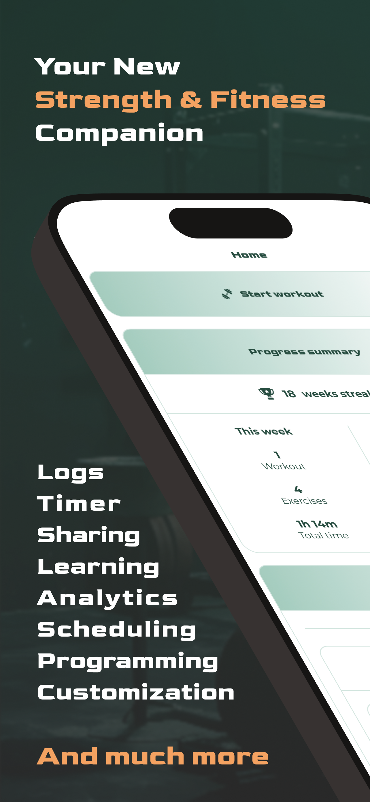 Virtus Athlete home screen