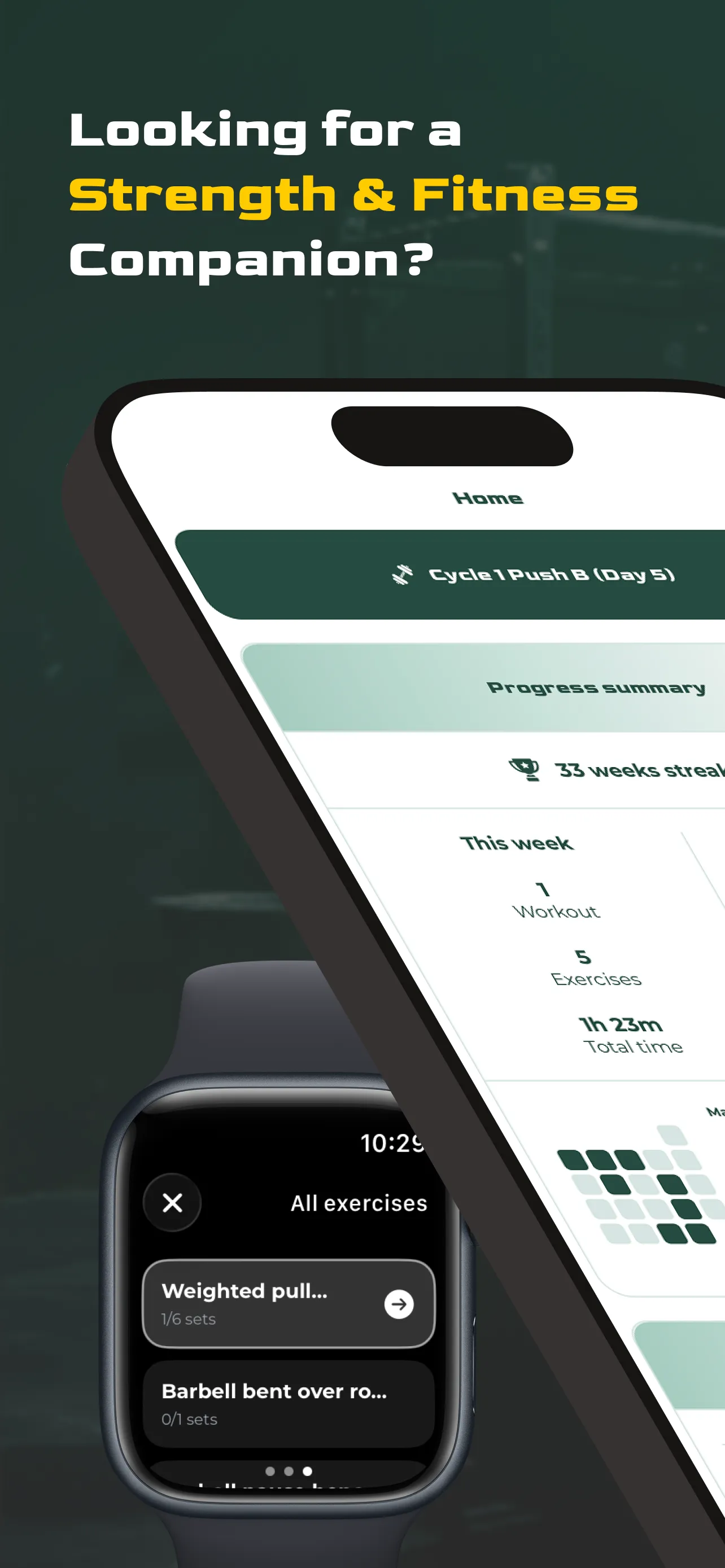 Virtus Athlete home screen