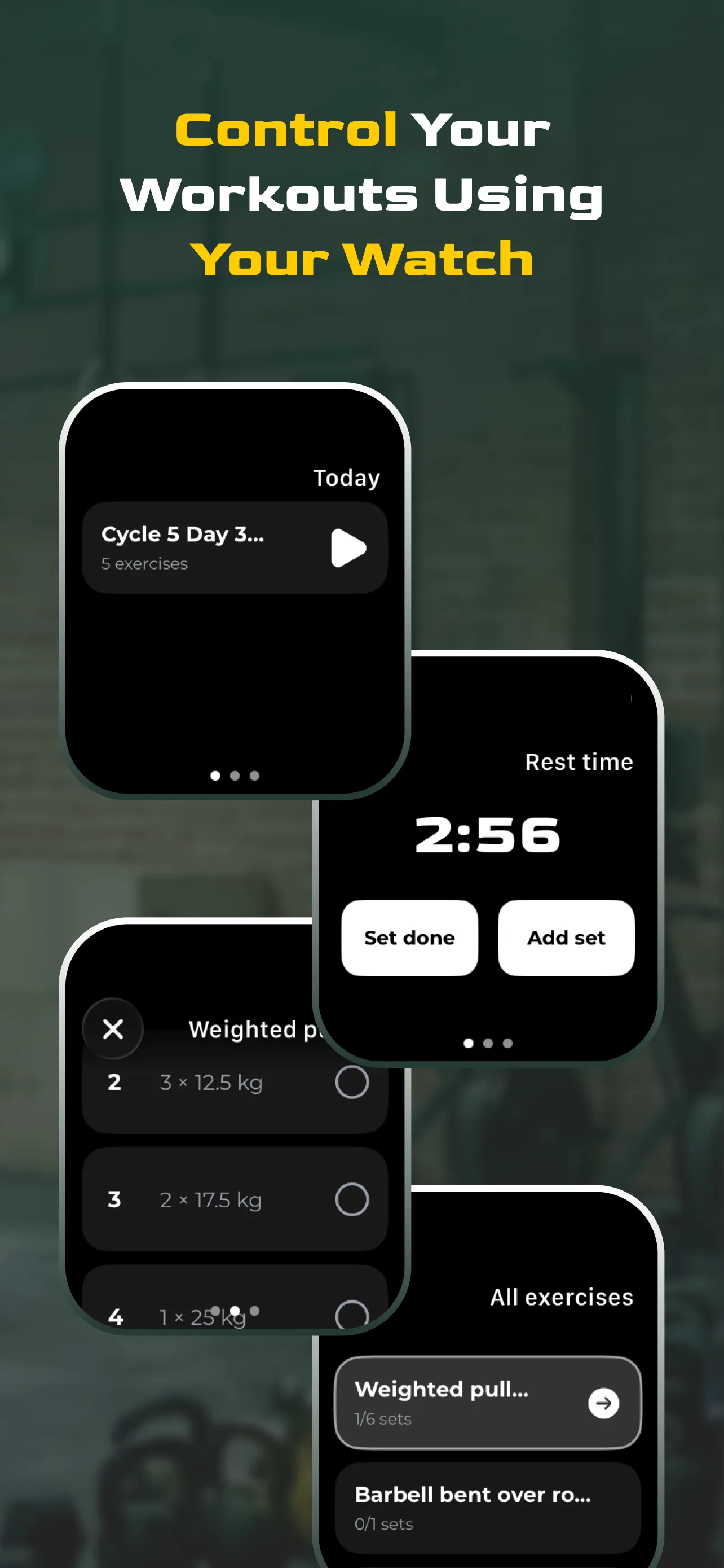 Virtus Athlete Apple Watch workout control