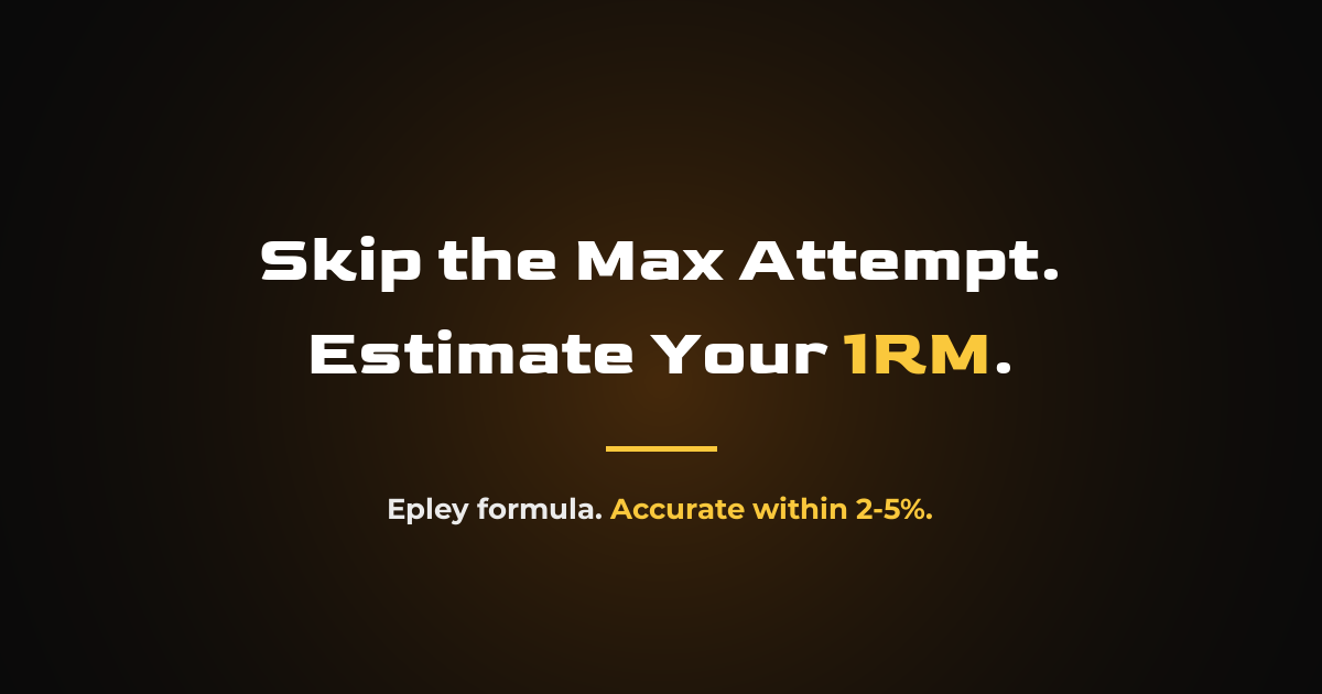 Epley Formula 1RM Calculator: Estimate Your One Rep Max