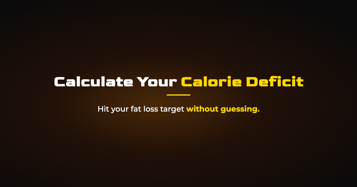 Calorie Deficit Calculator: Calculate Your Deficit for Fat Loss