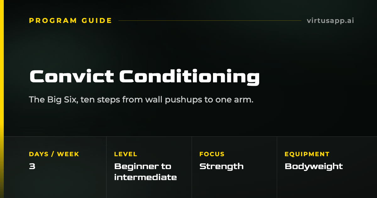 How to run the Convict Conditioning program