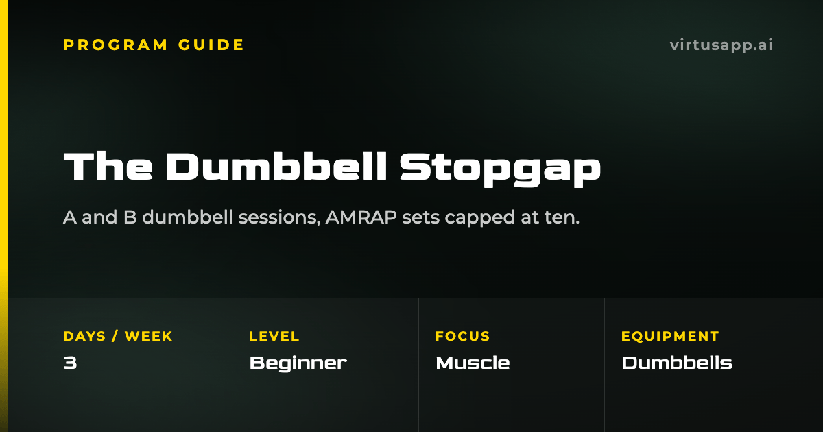 How to run the Dumbbell Stopgap program