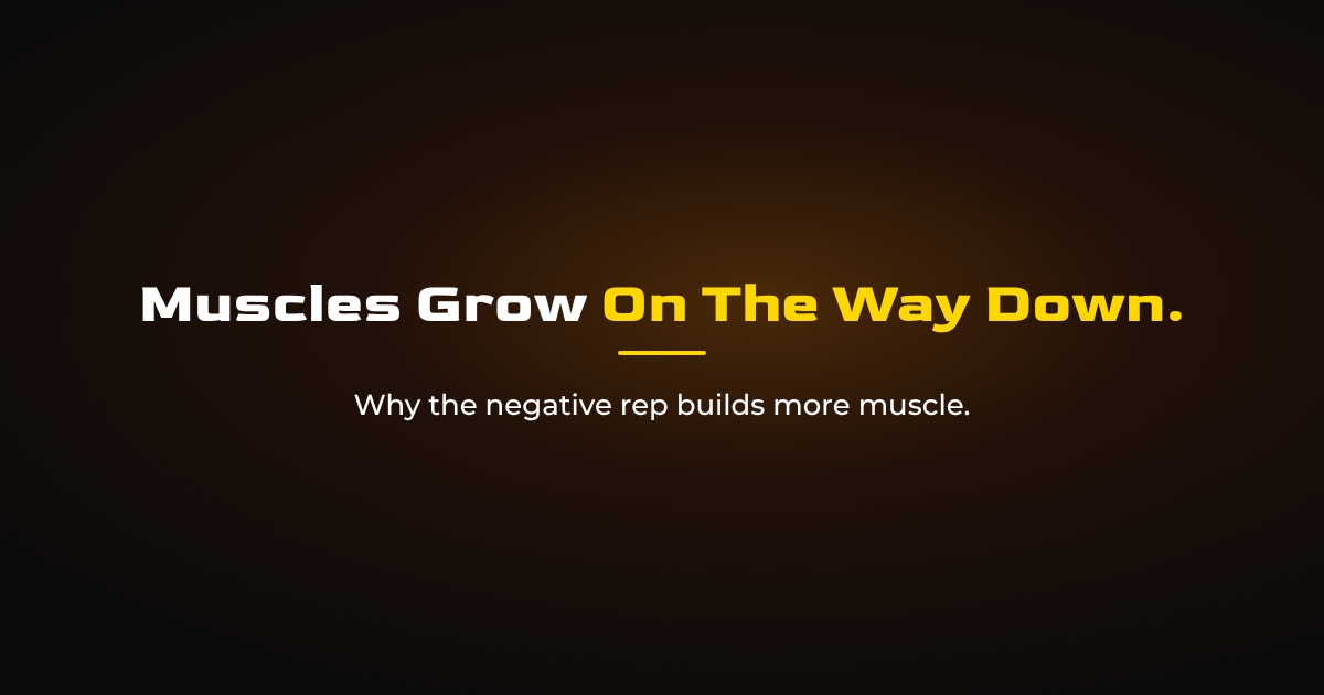 Eccentric Training: Why the Negative Rep Matters
