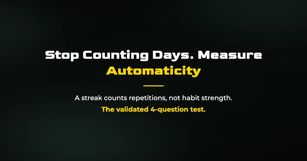 How to Know If a Habit Has Formed: The 4-Question Test