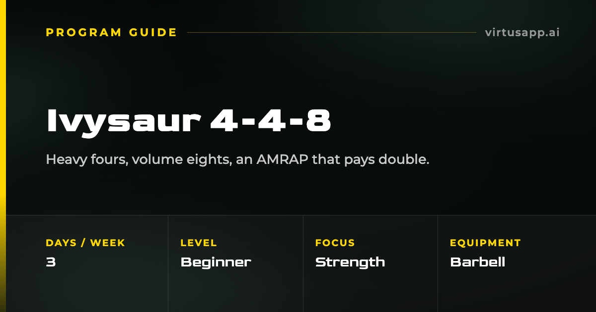 How to run the Ivysaur 4-4-8 program