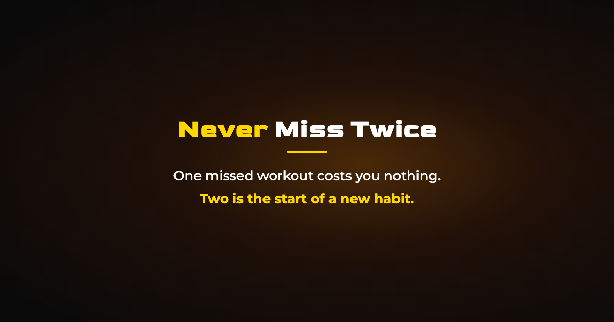 Never Miss Twice: The Only Consistency Rule Lifters Need
