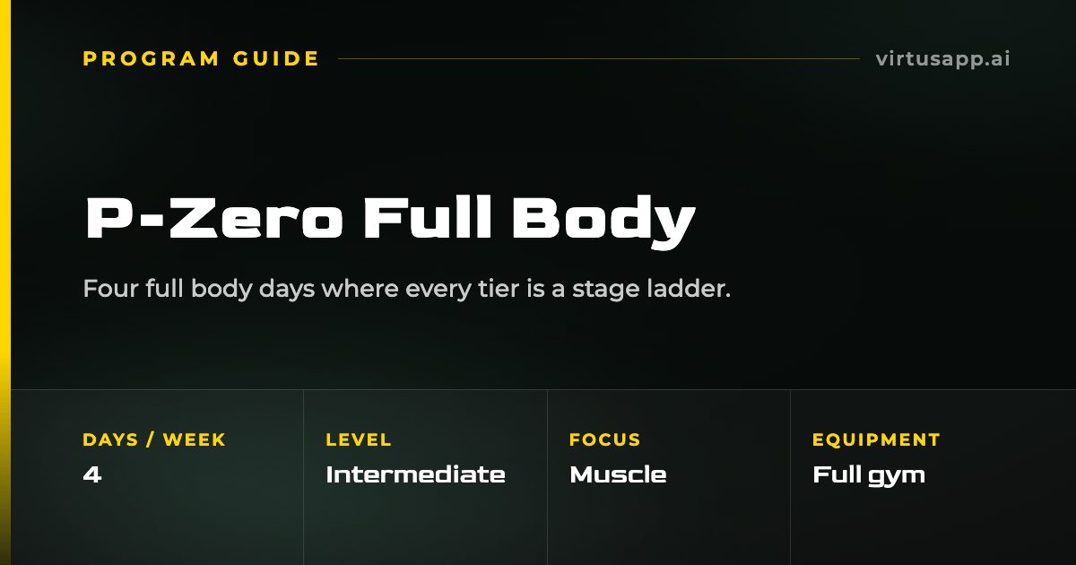 How to run the P-Zero Full Body program
