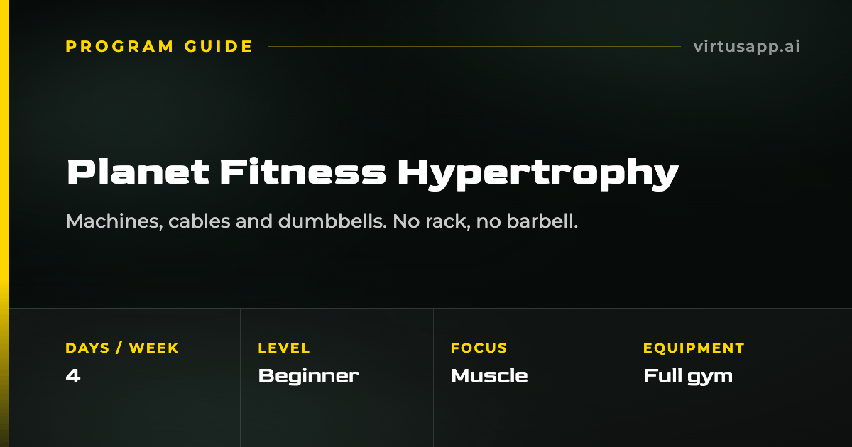 How to run the Planet Fitness Hypertrophy program