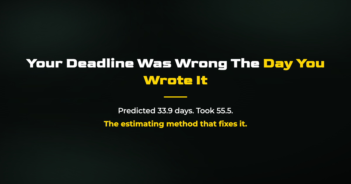 The Planning Fallacy: Why Your Goal Deadline Slips