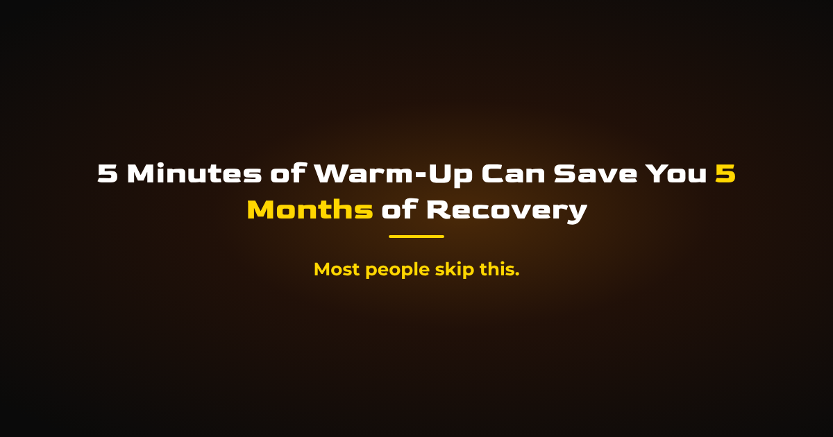 Warm Up Before Workout: The 5 Minute Protocol That Cuts Injury